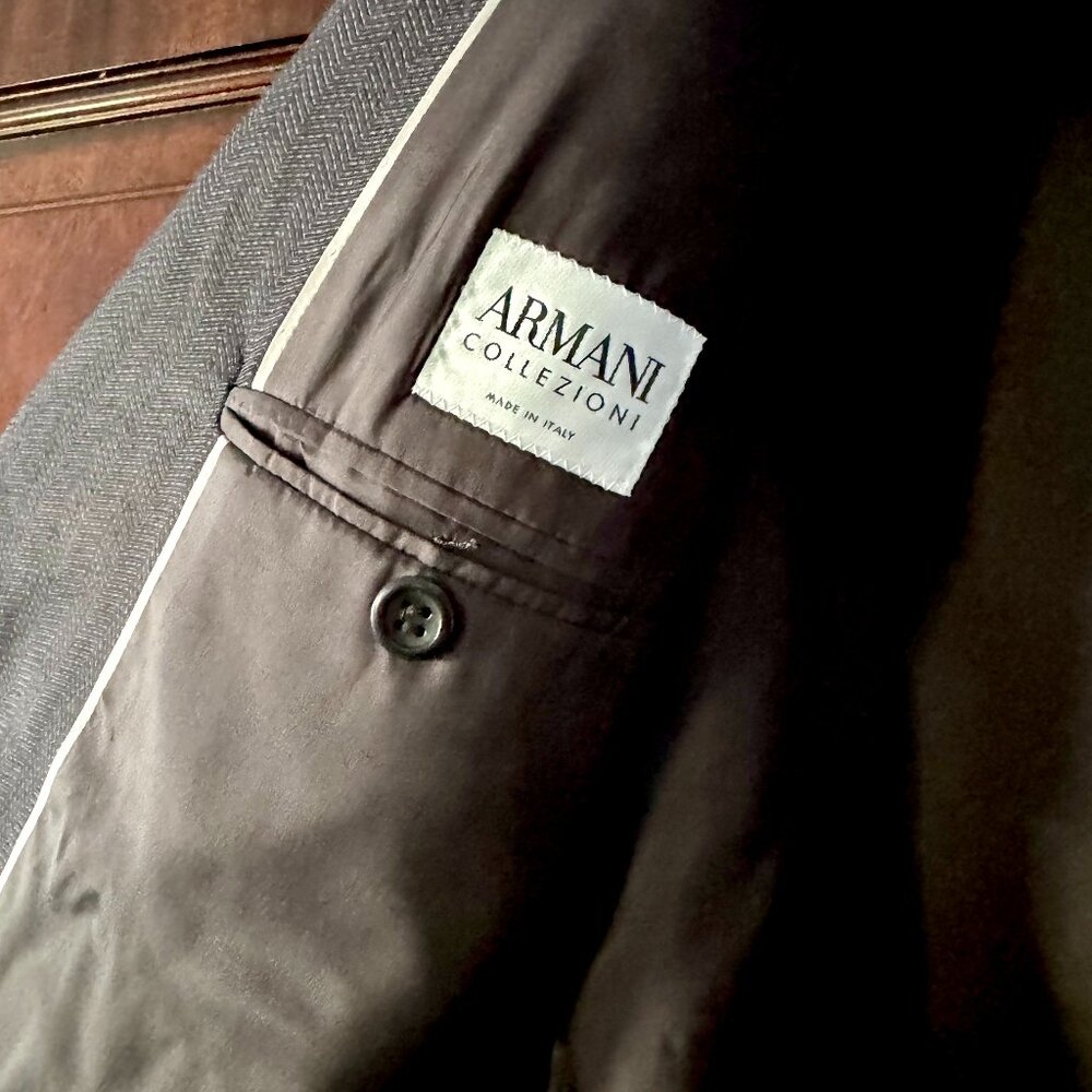 Armani Collezioni Men's Blazer / Large Black